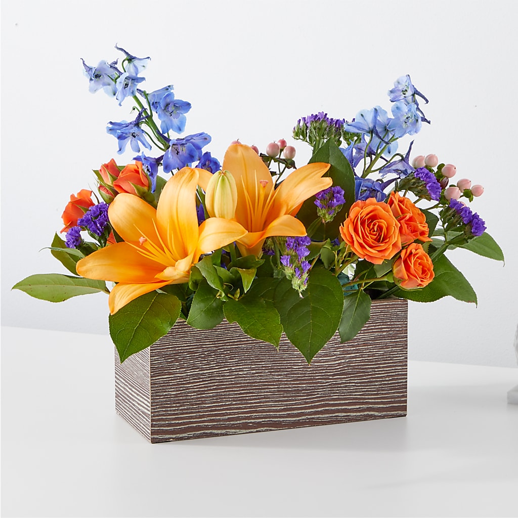 Radiant Citrus Box Bouquet – Tda Balloons, Taylors SC