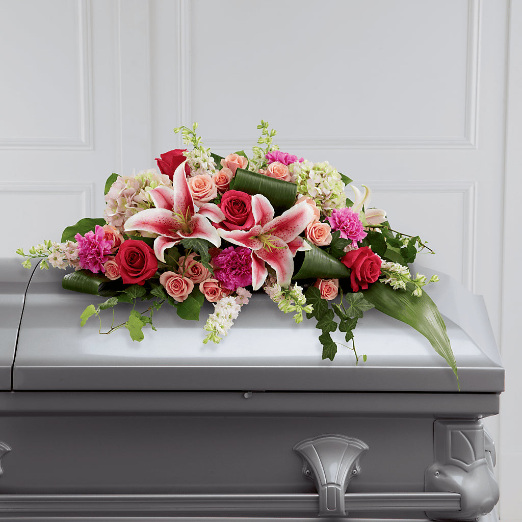 Splendid Grace Casket Spray – Tda Balloons, Taylors SC