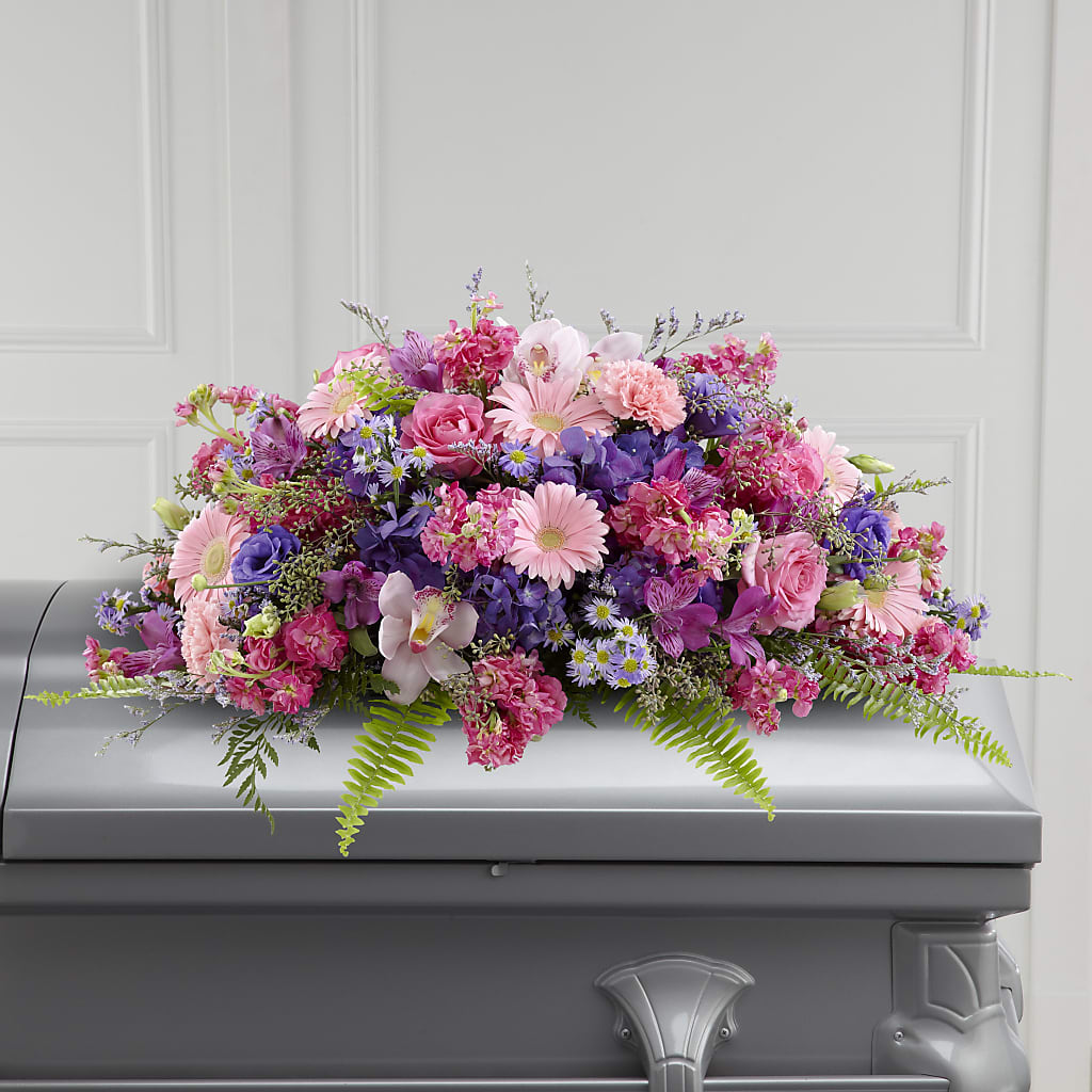 Glorious Garden Casket Spray – Tda Balloons, Taylors SC