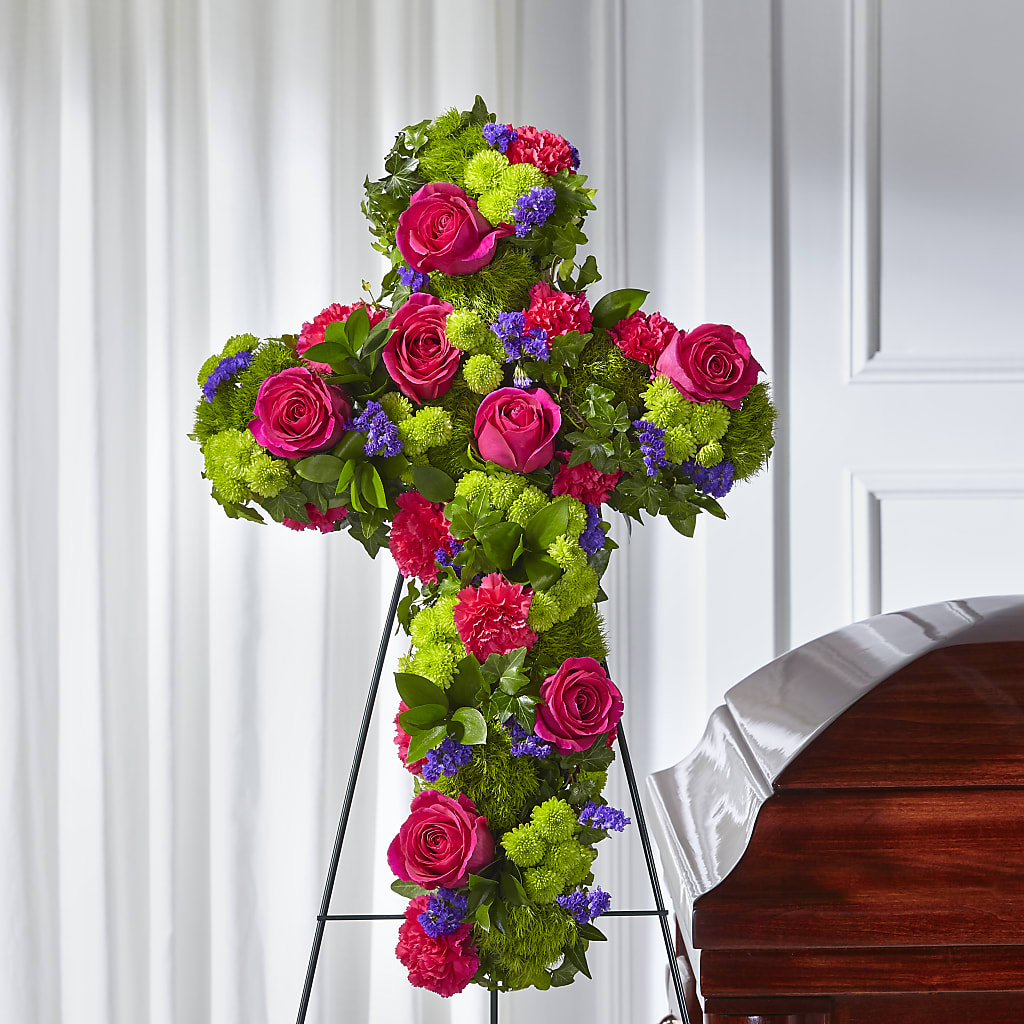 Tribute Rose Floral Cross – Tda Balloons, Taylors SC