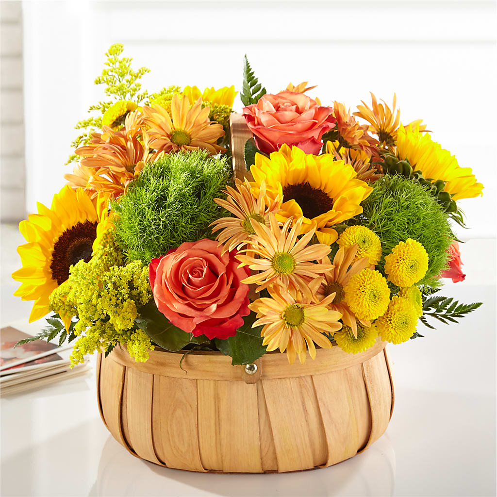 Harvest Sunflower Basket – Tda Balloons, Taylors SC