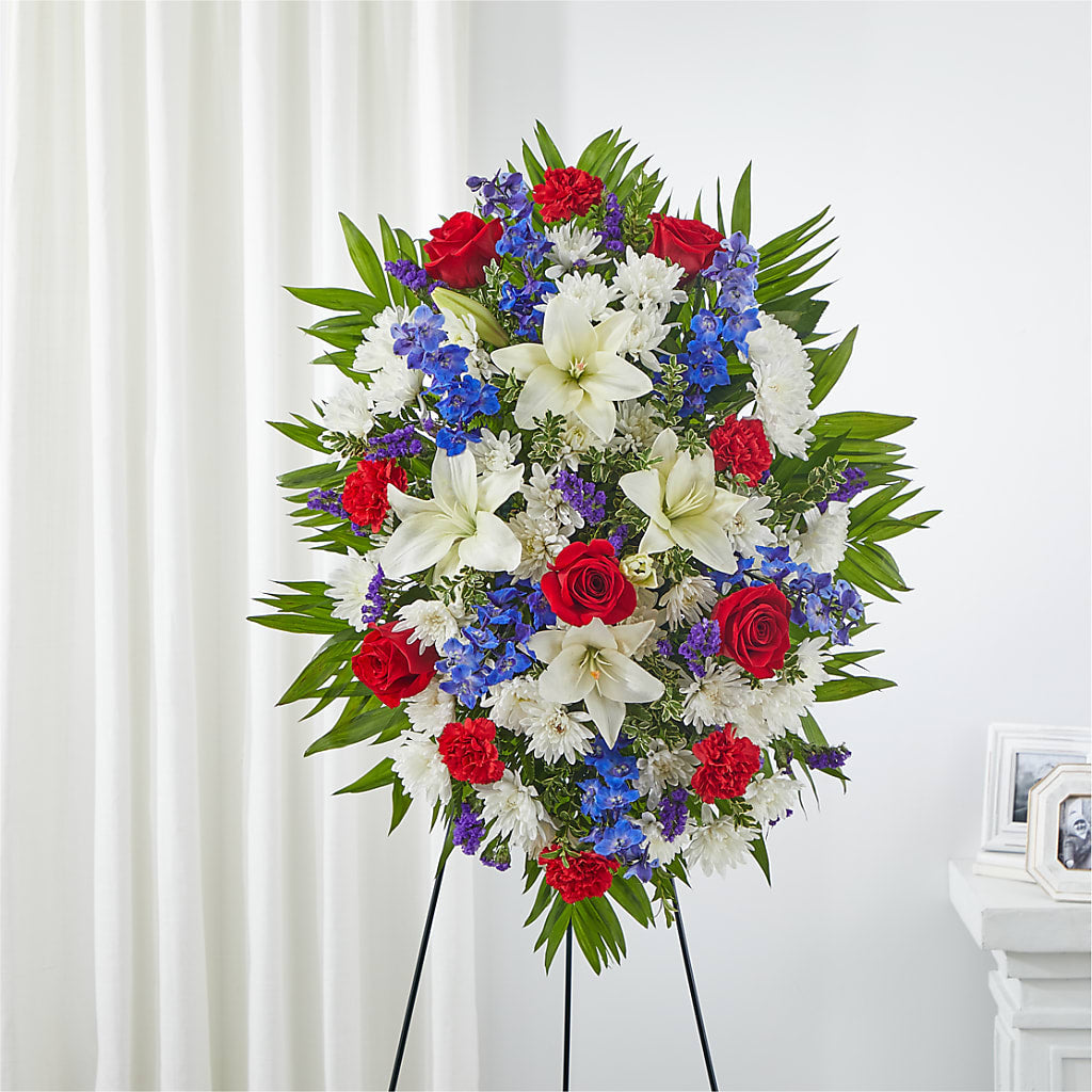 Cherished Service Standing Spray – Tda Balloons, Taylors SC