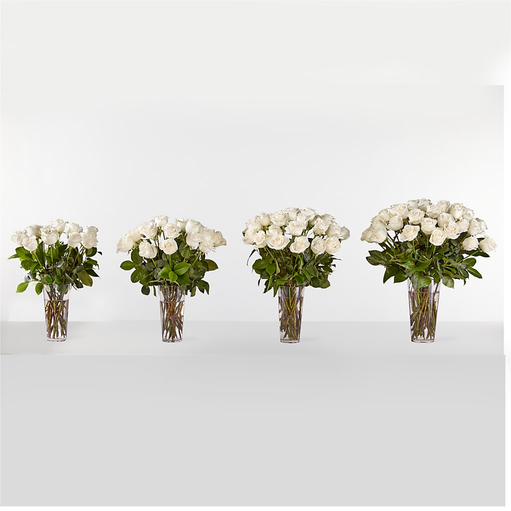 Long Stem White Rose Bouquet –  Tda Balloons, Taylors SC