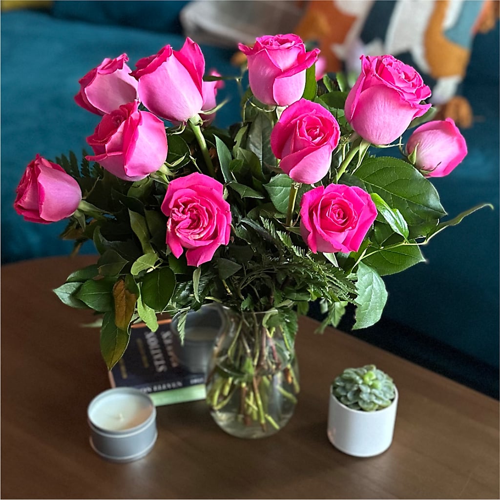 Long Stem Pink Rose Bouquet –  Tda Balloons, Taylors SC