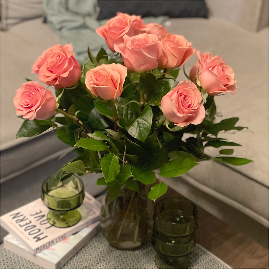 Long Stem Pink Rose Bouquet –  Tda Balloons, Taylors SC