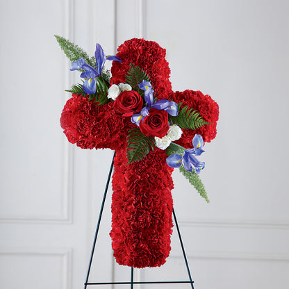 Faithful Hero Floral Cross –  Tda Balloons, Taylors SC