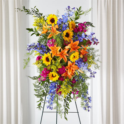 Sunlit Memories Standing Spray (Standard) –  Tda Balloons, Taylors SC