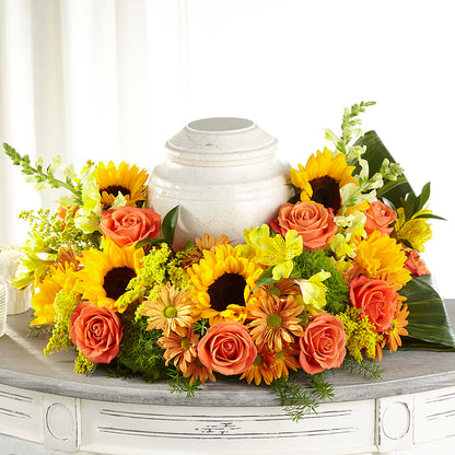 Faithful Sunflower Cremation Adornment –  Tda Balloons, Taylors SC