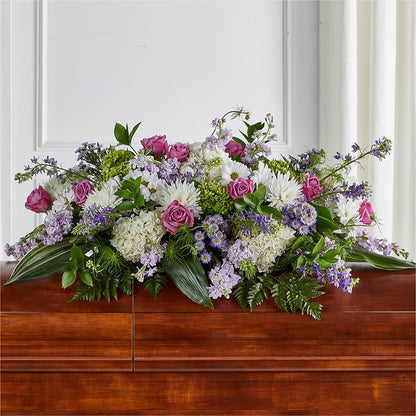 Meadows of Serenity Casket Spray –  Tda Balloons, Taylors SC