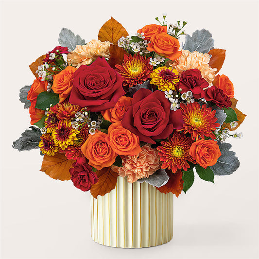Merlot Bouquet with Ivory Vase –  Tda Balloons, Taylors SC
