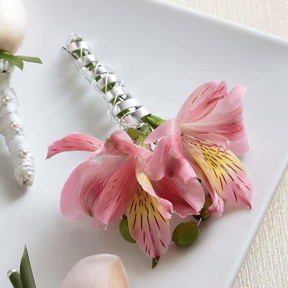 Pink Peruvian Lily Boutonniere –  Tda Balloons, Taylors SC