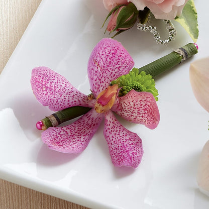 Pink Mokara Boutonniere –  Tda Balloons, Taylors SC