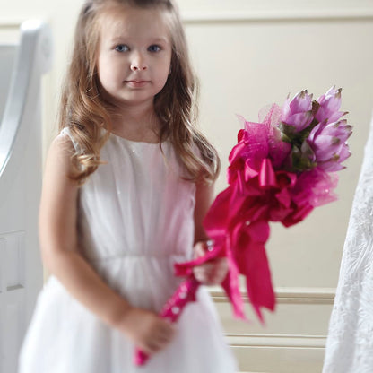 Sparkle Pink Flower Girl Bouquet –  Tda Balloons, Taylors SC